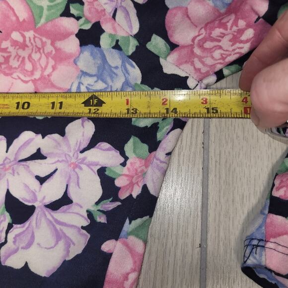 Vntg Womens 1980s Floral Print USA Made Britland 3/4 Sleeve Dress Size 9 - Picture 6 of 11